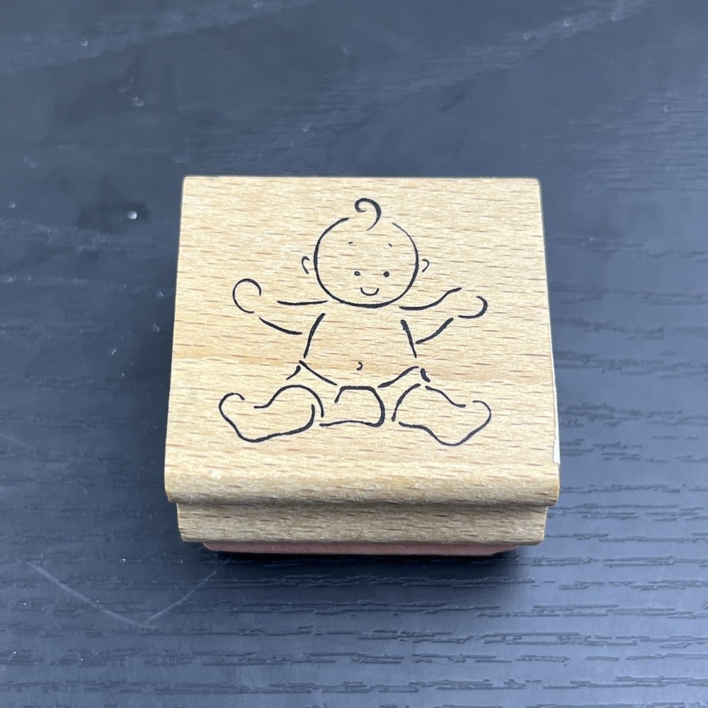 Baby in Diaper Embossing Stamp Baby Shower Craft Embosser Card Making